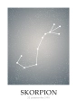 Plakat personalizowany – Znak zodiaku – Skorpion (niebieski)