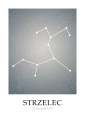 Plakat personalizowany – Znak zodiaku – Strzelec (niebieski)