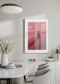 Plakat Spacer po różowym polu II do jadalni