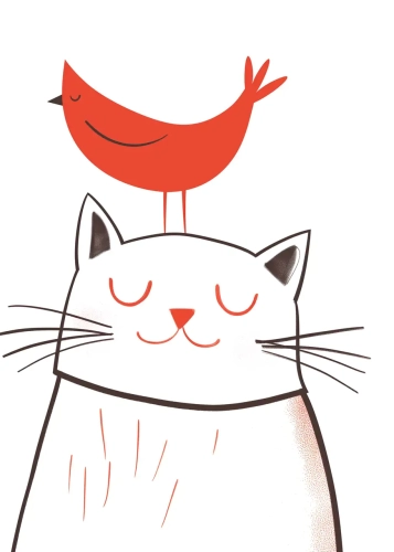 Plakat Fruwający przyjaciel kota VI