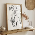 Plakat Kwiaty line art w ramie