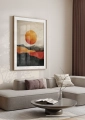 Plakat Zachód słońca abstrakcjonisty do salonu