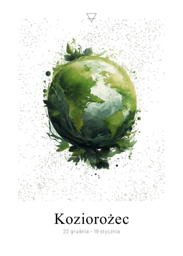 Plakat Znak zodiaku – Żywioł Koziorożca
