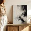 Obraz na płótnie Dynamika czerni III na komodzie