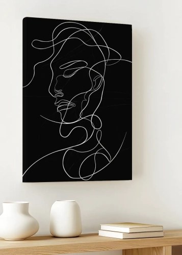 Obraz na płótnie Portret w cieniu I do sypialni