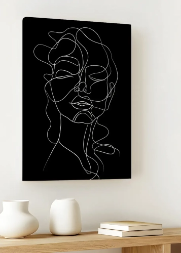 Obraz na płótnie Portret w cieniu II do sypialni