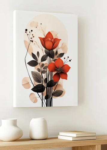 Obraz na płótnie Roślinne wariacje V do sypialni