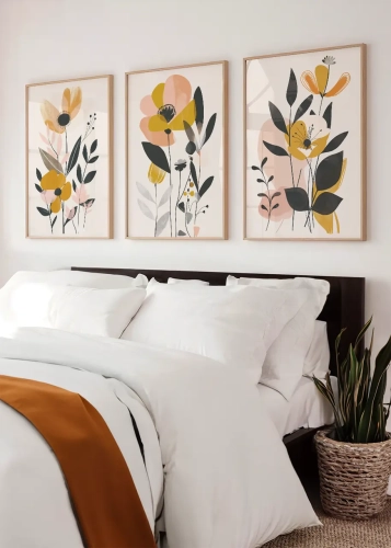 Tryptyk Pastelowy ogród