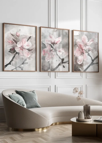 Tryptyk Akwarelowy rozkwit