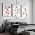 Tryptyk do sypialni Z miłości do kwiatów