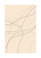 Plakat Linie na beżowym tle II passe-partout w zestawie