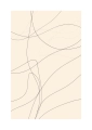 Plakat Linie na beżowym tle I passe-partout w zestawie