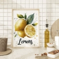 Plakat na kuchennym blacie Lemons