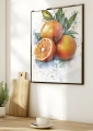 Plakat pomarańcze do kuchni