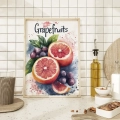 Plakat na kuchennym blacie Grapefruits