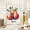 Plakat na kuchennym blacie Pears