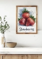 Plakat do kuchni Strawberries