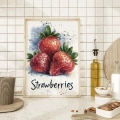Plakat na kuchennym blacie Strawberries