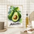 Plakat na kuchennym blacie Avocados II