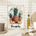 Plakat na kuchennym blacie Pineapples II