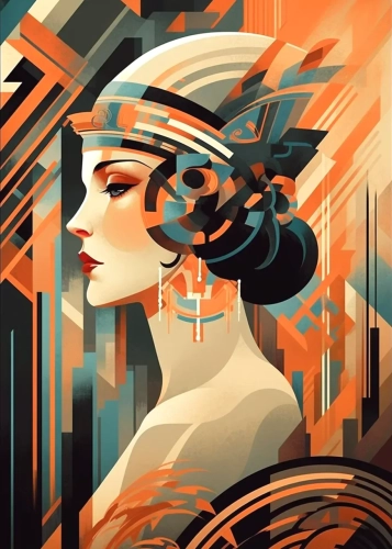 Plakat Duma art deco