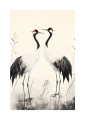 Plakat Dwa żurawie III passe-partout